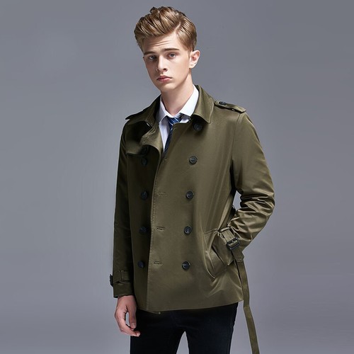 mens short trench jacket